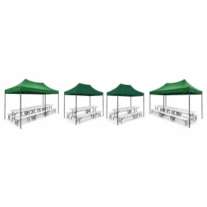 Pack pique-nique (66 personnes) 4 Chapiteaux - 11 Tables - 22 Bancs – Pique-Nique et Événement en location à La Réunion 974