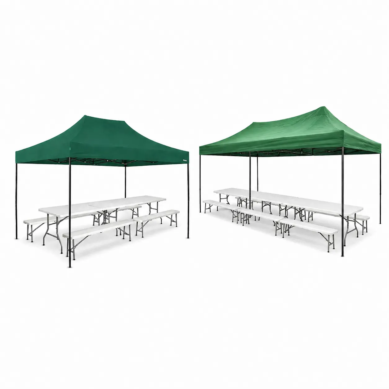 Pack pique-nique (30 personnes) 2 Chapiteaux - 5 Tables - 10 Bancs – Pique-Nique et Événement en location à La Réunion 974